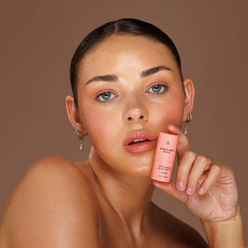 SPF 50 Natural Lip & Cheek Tint | Rose