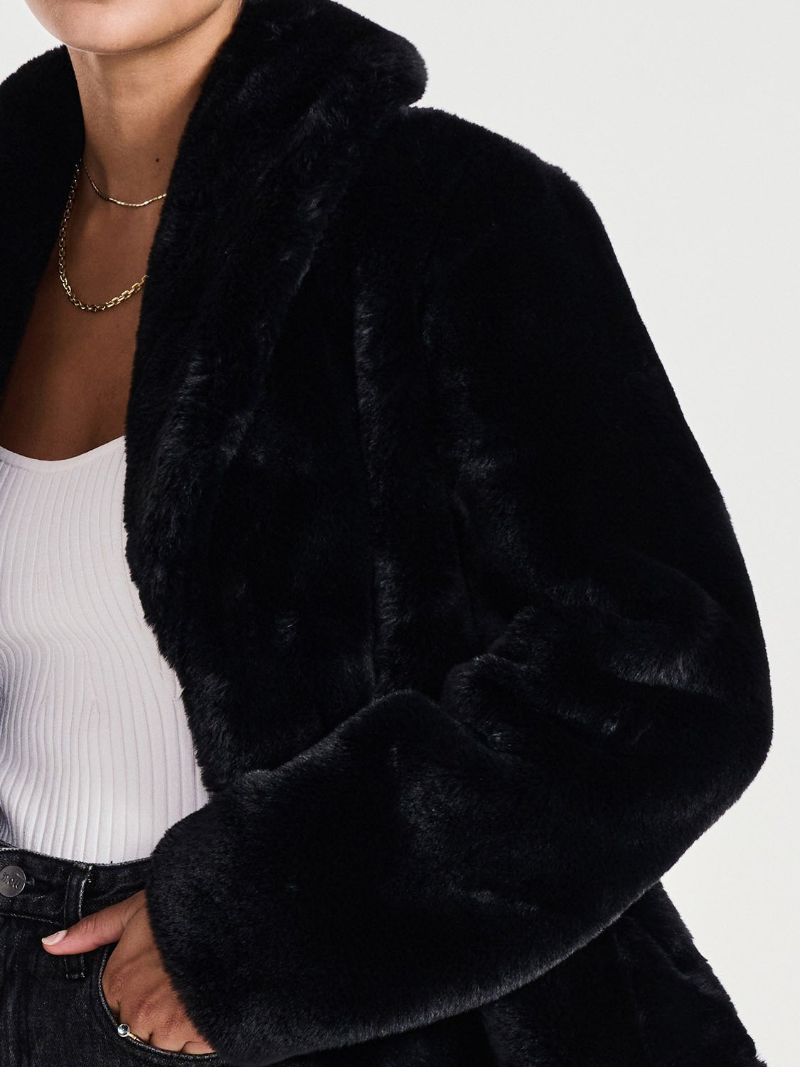 Marni Faux Fur Jacket | Black