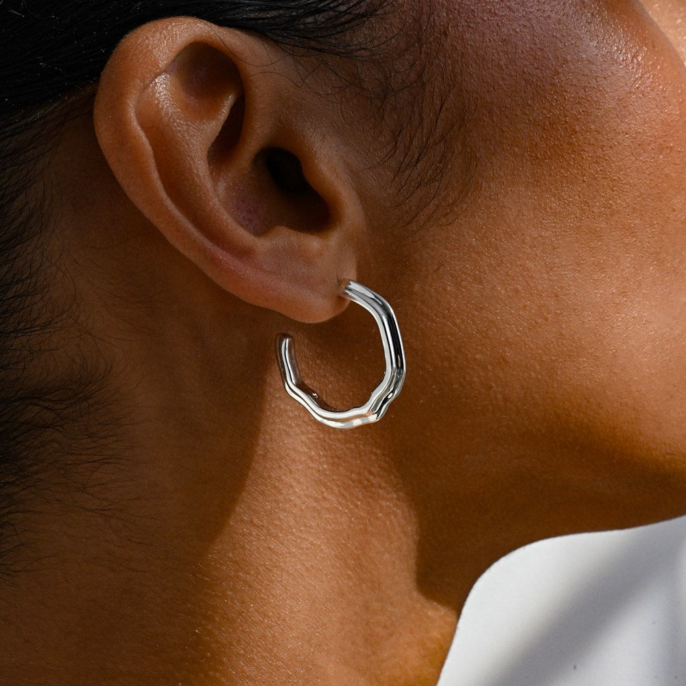 Contour Hoop Earring