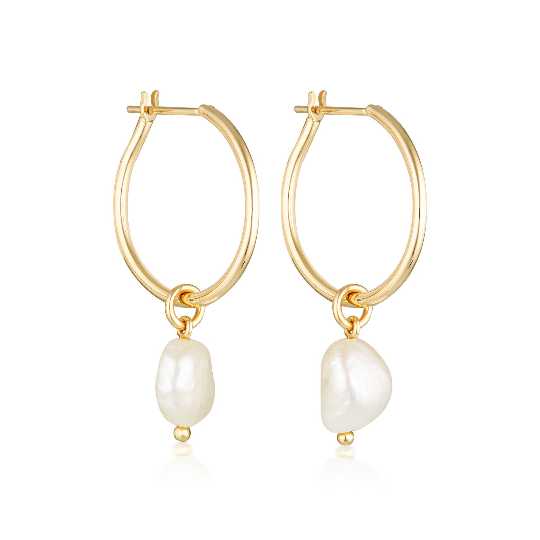 Baroque Pearl Willpower Hoop Earring