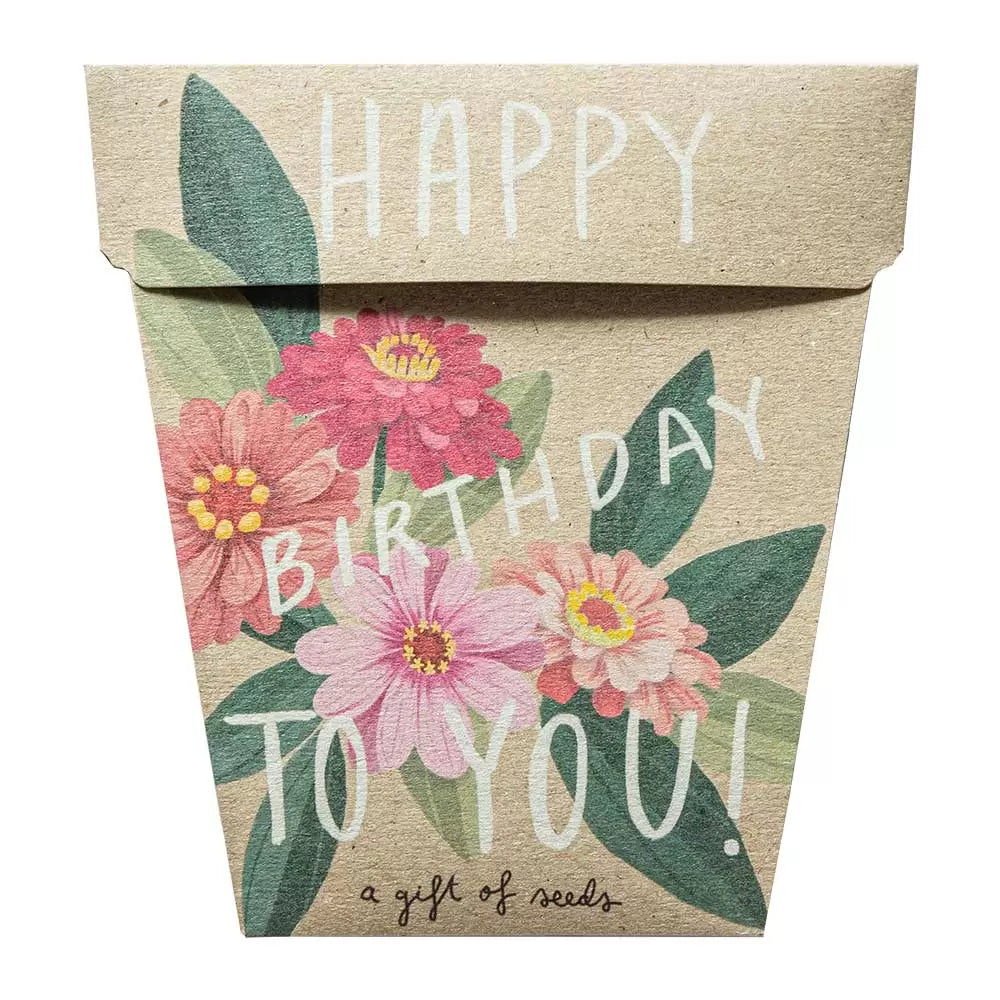 Gift of Seeds | Happy Birthday Zinnia - MOSS AND WILD